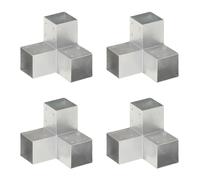 Post Connector Y-Shape Post Galvanised Metal 91x91mm 4pcs Pre-Drilled Heavy Duty