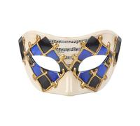 Post Costume Men Antique Flat Head For Adults Perfect For Costume & Carnivals Plastic Material Clear Bra Strap Cushions (Blue, 17X8CM)
