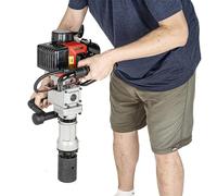 Post Driver Petrol, 2-Stroke 32.6cc Fence Knocker Pile Jack Hammer Ramming, 1200-2200r/Min 20-45J Gasoline Fence Piling Pounder, Portable Piledriver Gasoline Pile Driver with 0.9L Fuel Capacity