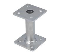 Post Elevator Bolt Down Base Pergola 100/150/200 mm Foot Heavy Duty Galvanised Size: 80X80mm X 150mm