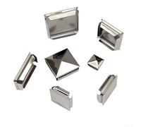Post Ends with Stainless Steel Galvanized Cover Cap, Pyramid Shape (10pcs 80mm)
