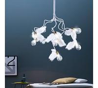 Post- Feather Chandelier Wings Creative Ceiling Light G4 LED Feather Lamp Angel Wings Pendant Light Personalised Pendant Lamp Bedroom Lamp Living Room Lamp 7 Diameter 70 cm