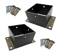 Post Fence Foot Base Support Anchor Brackets for Concrete and Deck Railing Balustrade Repair Replacement