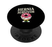 Post Hernia Surgery Recovery Funny Hernia Survivor PopSockets Adhesive PopGrip