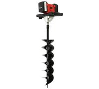 Post Hole Digger, Electric Digger, Earth Auger 6 Gears for Homes, Construction Sites, Farms, Power Systems, with Non-Slip Handle & Indicator Light, 500-1200r/min, Bit Size(D*H) 15 * 80cm, Black