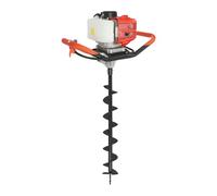 Post Hole Digger, Petrol Earth Auger with 2.3HP Engine, auger with Extension Rod & 3 Drill Bits, Handheld Fence Post Borer for Tree Planting and Garden Projects
