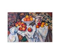 Post Impressionism Still Life with Apples And Oranges by Paul Cézanne, Fruit Art Poster for Wall Decor Artworks Picture Print Wall Art Painting Canvas Gift Decor Homes Decorative Unframe 16x24inch(40x