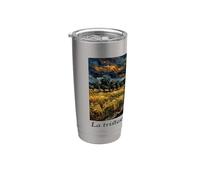 Post Impressionist Starry Night Wheat Field Art Design Stainless Steel Insulated Tumbler