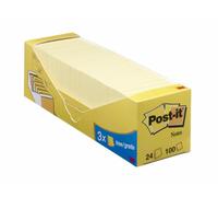 Post-It 654-Y24 Sticky Notes 76 x 76 MM, Yellow, 24 Pads A 100 Sheets