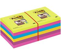 Post - it 65412SSU Notes 76mm x 76mm Super Sticky Note Pad, Turquoise, Green, Ye