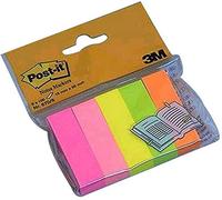 Post-it Notes Markers, Assorted Colours, 5 Pads, 15 mm x 50 mm, 100 Sheets per Pad, Green, Orange, Pink, Purple, Yellow - To Mark, Highlight or Color Code Important Information