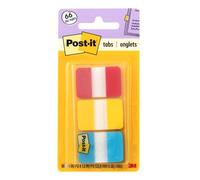 Post-it Index Strong Filing Tabs, Pack of 1 Dispenser, of 66 Tabs,25.4 mm x 38 mm, Yellow, Red, Blue Colors - Extra Strong Sticky Flags for Documents and Information
