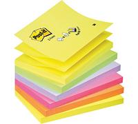 Post-it 76x127 mm Z-Notes - Assorted Neon Rainbow Colours