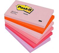 Post-it Colour Notes, Joy, 76mm x 127mm (655-12FLJO) - 1 pack of 12 pads, 100 sheets per pad