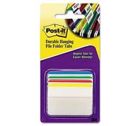 Post-It Durable Tabs, 2" X 1.5" Beige/Green/Red/Canary Yellow, 24 Tabs/Pack - Lo