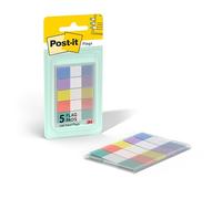 Post-it Flags, 0.47 in. x 1.7 in., One Dispenser with Five 20-Count Sticky Tabs in Assorted Pastel Colors (100 Flags Total)