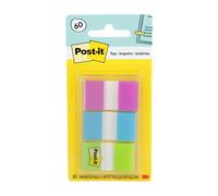 Post-it Flags, 60/On-The-Go Dispenser, 1 Dispenser/Pack, 1 in Wide, Purple, Blue, Green (680-PBG)