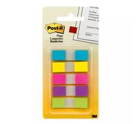 Post-It Flags Assorted Bright Colors 1/2 in Wide 100/On-the-Go Dispenser self adhesive flags 100 sheets