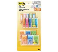 Post-it Flags Combo Pack, 1/2" and 1", Assorted Bright Colors, 320/Pack (680SH4VAOTG)