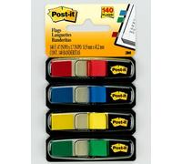 Post-It Flags, Primary Colors, 1/2 in Wide, 35/Dispenser, 4 Dispensers/Pack self adhesive flags 35 sheets