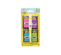 Post-it Flags Value Pack, 50/Dispenser, 4 Dispensers/Pack, 1 in Wide, Assorted Bright Colors, Includes FREE Flags + Highlighter (680-PPBGVA)