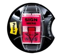 Post-it Index Flags Sign Here Repositionable 25.4 x 43.2 mm Red 200 Strips Desk Grip Dispenser