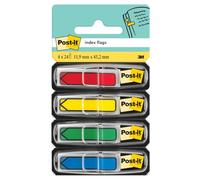 Post-it Index Arrow Flags - 4 Dispensers (24 Flags of Each Colour) 11.9 mm x 43.2 mm - To Mark, Highlight or Color Code Important Information