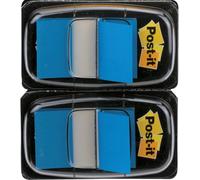 Post-it Index Flags, 100 Flags, 25.4 mm x 43.2 mm, Blue | To Mark, Highlight or Color Code Important Information, Stick Securely, Remove Cleanly, Writable, One-Handed Dispenser
