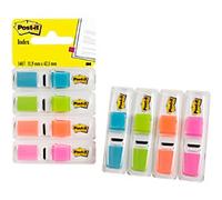 Post-it Index Flags, Small, 4 Dispensers, 11.9 mm x 43.2 mm, 140 Flags - To Mark, Highlight or Color Code Important Information