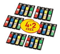 Post-it Index Small Flags, 4 Assorted Colours, 4 + 2 FREE dispensers of 4 Pads