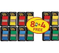 Post-it Index Flags, 400 + 200 FREE Flags, 25.4 x 43.2 mm, Assorted Colours | To Mark, Highlight or Color Code Important Information, Stick Securely, Remove Cleanly, Writable, One-Handed Dispenser