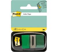 Post-it Index Flags, 50 Flags, 25.4 mm x 43.2 mm, Green | To Mark, Highlight or Color Code Important Information, Stick Securely, Remove Cleanly, Writable, One-Handed Dispenser
