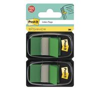 LIKE-NEW Post-it Index Flags - Dual Pack 25mm - Green (50 Flags x 2),680-G2EU