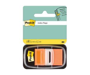 Post-it Index Flags, Medium, Orange, 1 Dispenser 25.4 mm x 43.2 mm, 50 Flags - to Mark, Highlight or Color Code Important Information