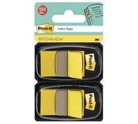 Post-it Index Flags, Medium, Yellow, 2 Dispensers 25.4 mm x 43.2 mm, 100 Flags - to Mark, Highlight or Color Code Important Information