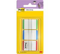 Post-it Index Flags Rectangular 2.54 x 3.81 cm Assorted 3 Packs of 22 Strips