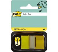 Post-it Index Flags Rectangular 2.54 x 4.32 cm Yellow 50 Strips