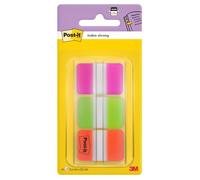 Post-it Index Strong Filing Tabs, 66 Tabs, 25.4 x 38.1 mm, Assorted Colours | Strong, Thick Sticky Tabs for Organising Planners, Notebooks and Folders, Durable, Writable and Repositionable