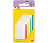 Post-it Index Strong Filing Tabs, Large, Assorted Colours - 50.8 mm x 38.1 mm (Pack of 24)