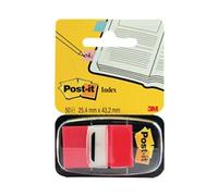Post-it Index Flags Red Plain Not perforated Special format 50 Strips