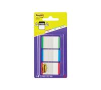 Post-it Index Flags Rectangular 2.54 x 3.81 cm Assorted 3 Packs of 22 Strips