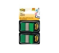 LIKE-NEW Post-it Index Flags - Dual Pack 25mm - Green (50 Flags x 2),680-G2EU