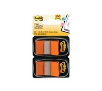 Post-it Index Tabs 680-O2EU - Orange, Medium 25.4 x 43.2 mm - 100 Flags (2 Dispensers)