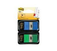 Post-it Index Tabs Green and Blue (100 Pack) 680-GB2