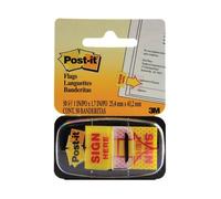 Post-it Index Tabs Sign Here Yellow (Pack of 50) 680-9