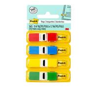Post-It Memos, Sign and Date Assorted Colours, 1/2" Width, 30 Per Dispenser 140 Flags Assorted Primary Colors
