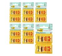 Post-it Message Sign Here Flags Value Pack, 50/Dispenser, 12 Dispensers/Pack, 1 in Wide, Yellow (680-SH12)