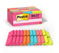 Post-it Mini Notes, 1.5x2 in, 24 Pads, America's #1 Favorite Sticky Notes, Poptimistic Collection, Bright Colors (Magenta, Pink, Blue, Green), Clean Removal, Recyclable (653-24ANVAD)