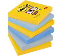 Post-it New York Collection Super Sticky Notes 76 x 76 mm Assorted Colours 6 Pads of 90 Sheets