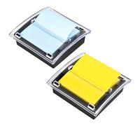 Post it Note Dispenser,3x3 Inches，Sticky Note Holder, Black Base,Pop up Post it Notes Dispenser for Office Home Classroom Desk Supplies (2 Packs) (2)